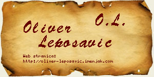 Oliver Leposavić vizit kartica